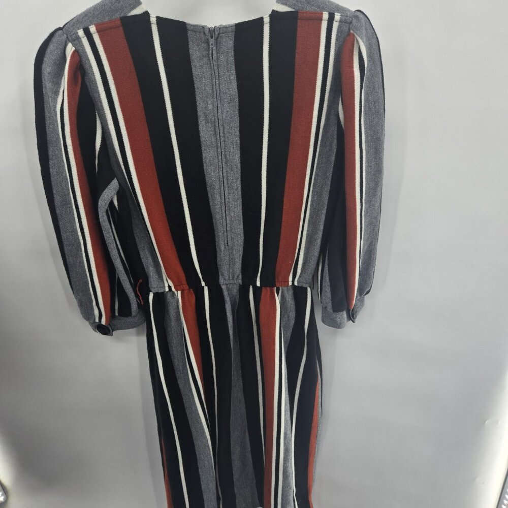 Vintage Leslie Fay X I. Magnin 80s Striped Sweater Dress Estimated Size Medium - Picture 2 of 15